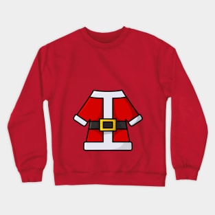 Santa Claus coat with buttons and belt vector icon illustration. Crewneck Sweatshirt
